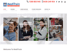 Tablet Screenshot of meditrain.com.au